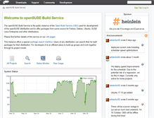 Tablet Screenshot of build.opensuse.org